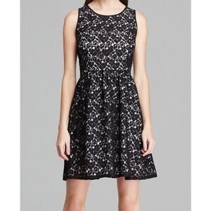 Karen Kane Black Lace Fit and Flare Dress Size Medium